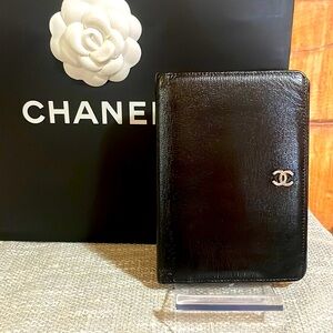 Chanel Black Caviar Leather Wallet Cash, Credit Card, Zip Coin Compartments